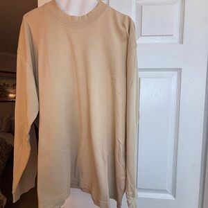 Classic Beige Crewneck Sweater for Men